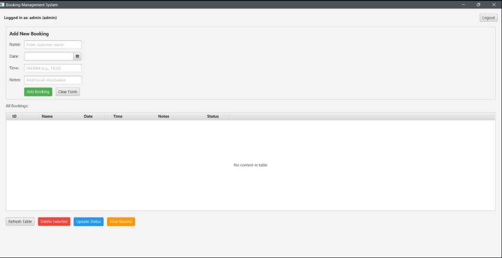 Desktop Booking System